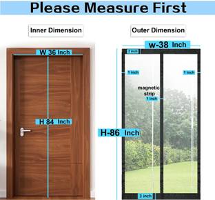 The Furnishing Tree 218.44 cm (7 ft) PVC Transparent Door Curtain Single Curtain