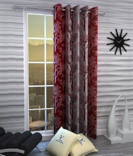 Fashion String 213 cm (7 ft) Polyester Semi Transparent Door Curtain Single Curtain