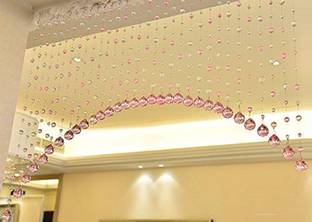 Yutiriti 92 cm (3 ft) Door PVC Semi Transparent Curtain (Pack Of 10)