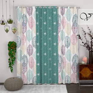 CHHAVI INDIA 213 cm (7 ft) Door Polycotton Semi Transparent Curtain (Pack Of 3)