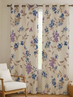 Ana 213 cm (7 ft) Door Cotton Room Darkening Curtain (Pack Of 2)