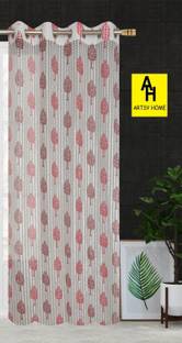 BANAVY 214 cm (7 ft) Tissue, Net Semi Transparent Door Curtain Single Curtain