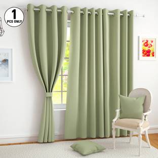 Story@home 152 cm (5 ft) Window Polyester, Silk Blackout Curtain Single Curtain
