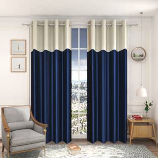 Arick Home 182 cm (6 ft) Polyester Semi Transparent Shower Curtain (Pack Of 2)