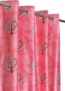 Loof Klapper 153 cm (5 ft) Polyester Semi Transparent Window Curtain (Pack Of 2)