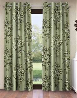 Fashion String 153 cm (5 ft) Polyester Semi Transparent Window Curtain (Pack Of 2)