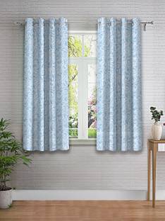 Cortina 150 cm (5 ft) Window Polyester Semi Transparent Curtain (Pack Of 2)