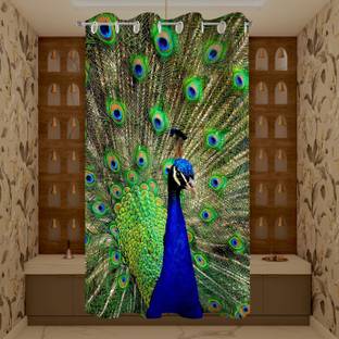 ZYLLIX 214 cm (7 ft) Polyester Room Darkening Door Curtain Single Curtain