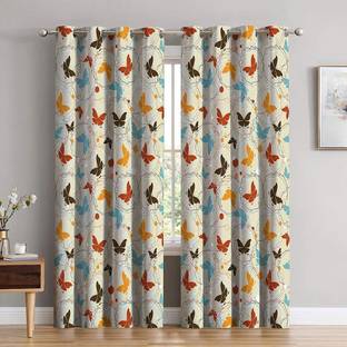 Pvr Fashion 150 cm (5 ft) Window Polyester Room Darkening Curtain (Pack Of 2)