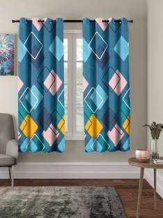 Flipkart SmartBuy 152 cm (5 ft) Window Polycotton Room Darkening Curtain (Pack Of 2)