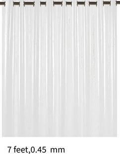 VSTUCART 213 cm (7 ft) Door PVC Transparent Curtain Single Curtain