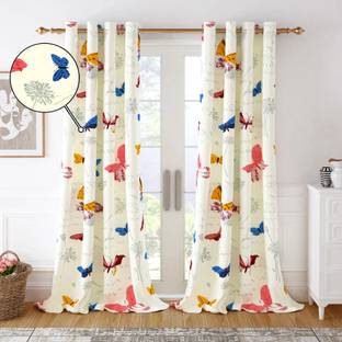 Story@home 215 cm (7 ft) Cotton Room Darkening Door Curtain (Pack Of 2)
