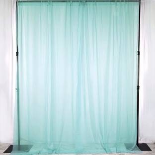 specialyou.in Special You Turquoise Net Sheer Backdrop Curtain for Decoration [pack of 2]