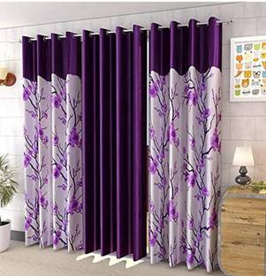 DAKSH 274 cm (9 ft) Long Door Polyester Room Darkening Curtain (Pack Of 3)