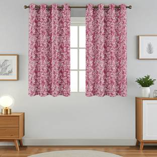 Homefab India 152.4 cm (5 ft) Polyester Room Darkening Window Curtain (Pack Of 2)
