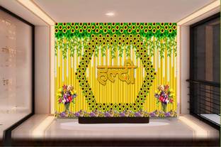 VISHONE 153 cm (5 ft) Polyester Semi Transparent Door Curtain Single Curtain