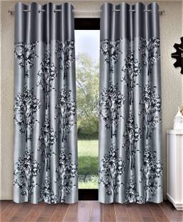 Fashion String 153 cm (5 ft) Polyester Semi Transparent Window Curtain (Pack Of 2)