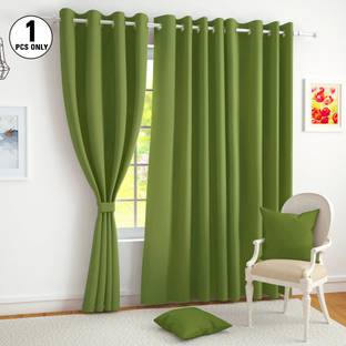 Story@home 215 cm (7 ft) Polyester, Silk Blackout Door Curtain Single Curtain