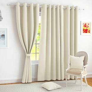 Story@home 152 cm (5 ft) Polyester, Silk Blackout Window Curtain Single Curtain