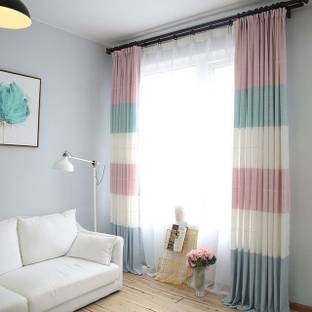 DD8 154 cm (5 ft) Window Polyester Room Darkening Curtain (Pack Of 2)