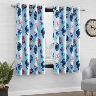 Story@home 152 cm (5 ft) Polyester Semi Transparent Window Curtain (Pack Of 2)
