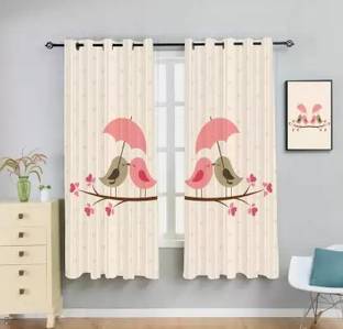 MF 274 cm (9 ft) Polyester Room Darkening Long Door Curtain (Pack Of 2)