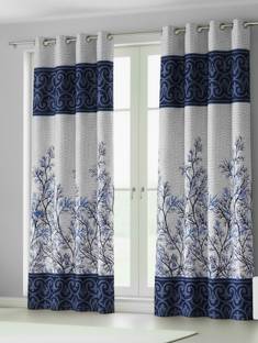 Home Sizzler 153 cm (5 ft) Window Polyester Semi Transparent Curtain (Pack Of 2)