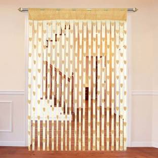 Curtain 214 cm (7 ft) Net Door Curtain (Pack Of 2)