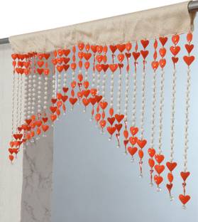 VOBLIN 60 cm (2 ft) PVC Transparent Door Curtain Single Curtain