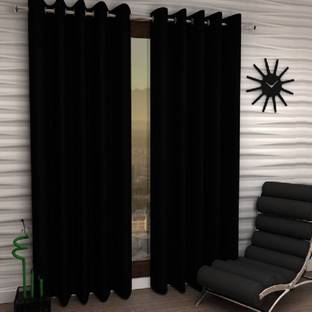 Styletex 213 cm (7 ft) Polyester Semi Transparent Door Curtain (Pack Of 2)