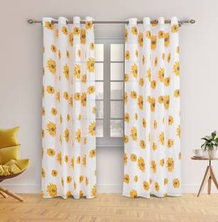 HOMEMONDE 213.36 cm (7 ft) पर्दा (2  का पैक)