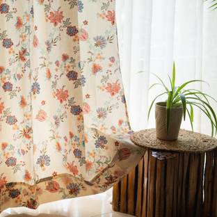 Urban Space 213 cm (7 ft) Cotton Room Darkening Door Curtain (Pack Of 2)
