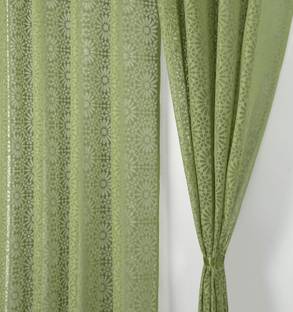 Fabrilia 152 cm (5 ft) Net Semi Transparent Window Curtain (Pack Of 2)