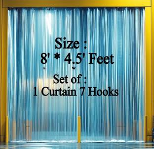 Declooms 244 cm (8 ft) Door PVC Transparent Curtain Single Curtain