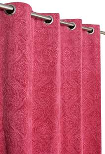 Rashee Creations 153 cm (5 ft) Window Velvet Room Darkening Curtain (Pack Of 2)