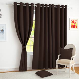 Story@home 152 cm (5 ft) Polyester, Silk Blackout Window Curtain Single Curtain