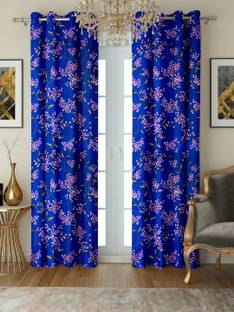 Cortina 213.36 cm (7 ft) Polyester Semi Transparent Window Curtain (Pack Of 2)