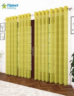 Flipkart SmartBuy 153 cm (5 ft) Tissue Transparent Window Curtain (Pack Of 4)