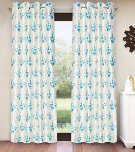 Home Sizzler 153 cm (5 ft) Polyester Semi Transparent Window Curtain (Pack Of 2)