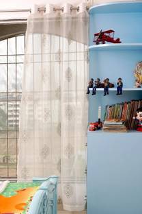 Parda Online 152 cm (5 ft) Tissue Transparent Window Curtain Single Curtain