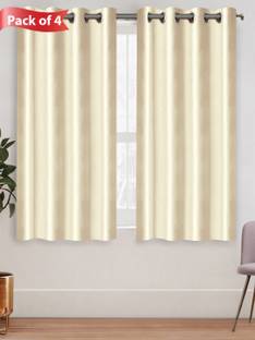 Flipkart SmartBuy 152 cm (5 ft) Polyester Room Darkening Window Curtain (Pack Of 4)
