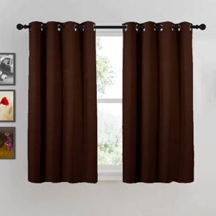HOMEMONDE 121 cm (4 ft) Polyester Blackout Window Curtain (Pack Of 2)