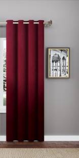 Thundershoppe 304.8 cm (10 ft) Velvet Semi Transparent Long Door Curtain Single Curtain