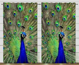 Fresh from Loom 213 cm (7 ft) Polyester Blackout Door Curtain (Pack Of 2)