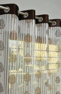 BeautifulGhar Creations 152 cm (5 ft) Window Tissue Curtain (Pack Of 2)