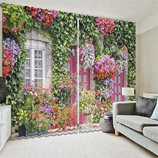 Pvr Fashion 215 cm (7 ft) Door Polyester Blackout Curtain (Pack Of 2)