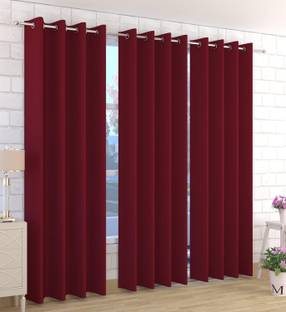 FIRSTLIKE 274.5 cm (9 ft) Long Door Polyester Room Darkening Curtain (Pack Of 3)