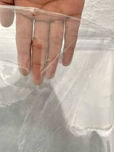 Pop Shade 214 cm (7 ft) Door PVC Transparent Curtain Single Curtain