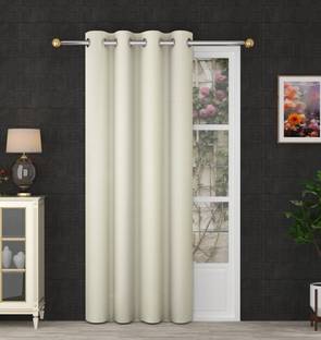 Panipat Textile Hub 213 cm (7 ft) Polyester Semi Transparent Door Curtain Single Curtain