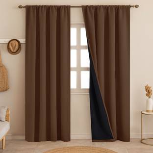 HOMEMONDE 152.4 cm (5 ft) Polyester Blackout Window Curtain (Pack Of 2)